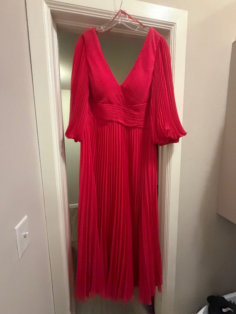 Rickie Freeman Teri Jon Mother of the Bride/Groom Dress, Hot Pink, Size 20